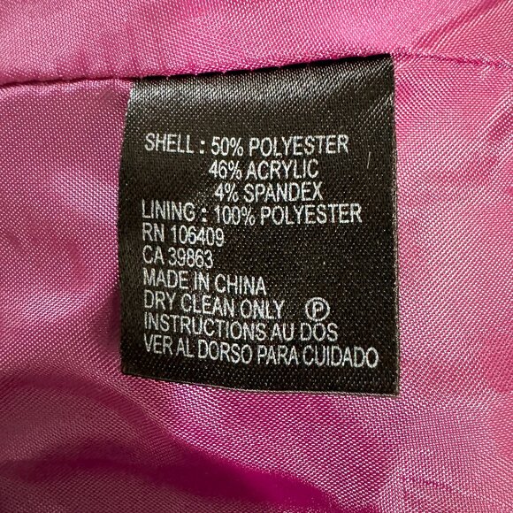 Tahari ASL Blazer Jacket Magenta Belted Women's Size 10 - Picture 4 of 4